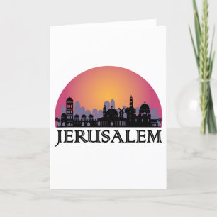Jerusalem Skyline - Israel Travel Helgkort