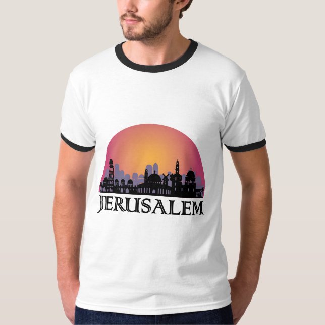 Jerusalem Skyline - Israel Travel T Shirt (Framsida)
