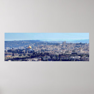 Jerusalem (som beskådas från Mount Scopus) kanfas Poster