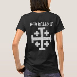 Jerusalem Tempelriddare Kors Crusader Deus Vult T Shirt