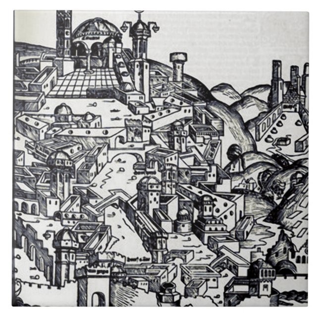 Jerusalem under Salomos styre  Kakelplatta (Framsidan)