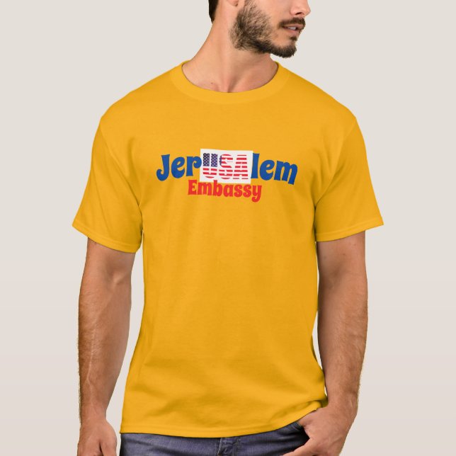 Jerusalem USA ambassad T Shirt (Framsida)