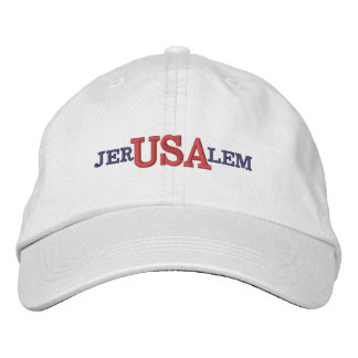 Jerusalem USA Broderad Keps