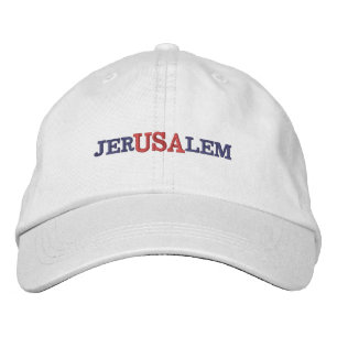 Jerusalem USA Broderad Keps
