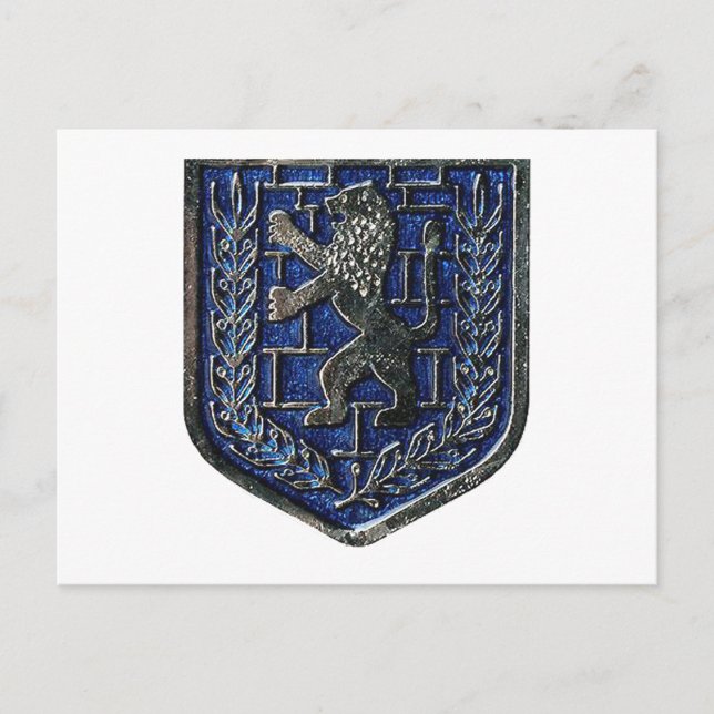 Jerusalem Vapensköld Blue Vykort (Framsida)