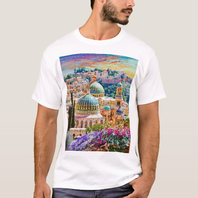 Jerusalem, världens mest fantastisk stad t shirt (Framsida)