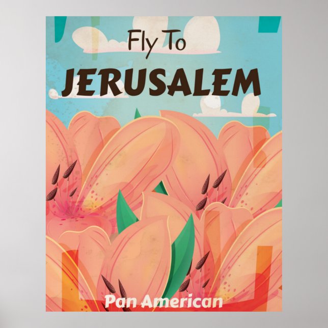 Jerusalem Vintage Resemål Poster (Framsidan)