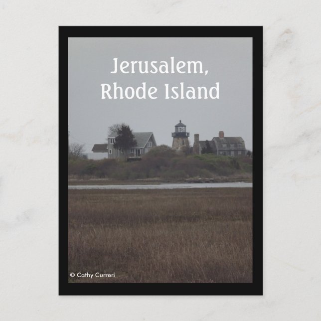 Jerusalem, vykort för Rhode island (Framsida)