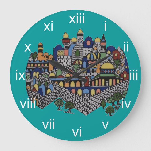 Jerusalem Wall Clock Stor Klocka (Framsida)