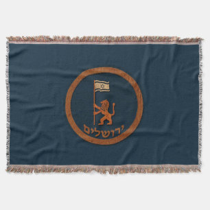 Jerusalemdagen Lejon med Flagga Mysfilt