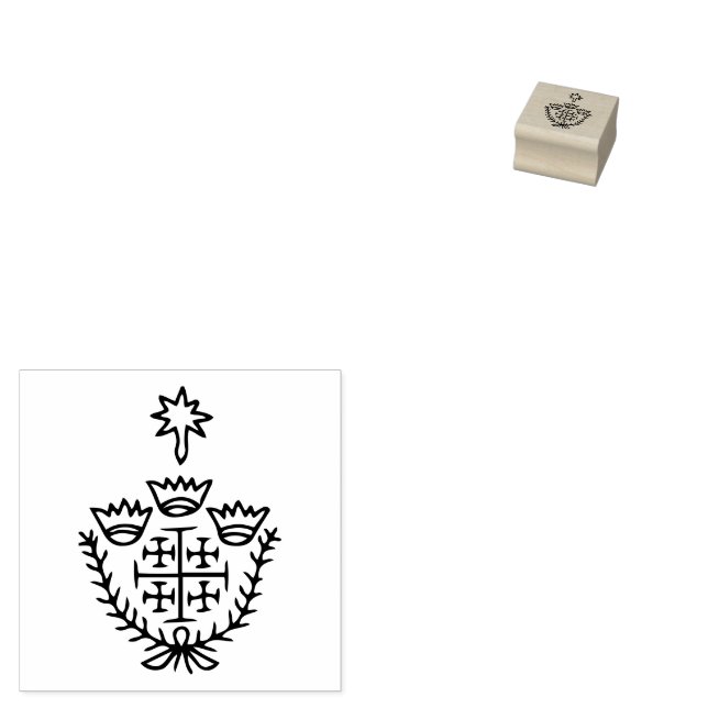 Jerusalemkors historisk pilgrimstatuering stämpel (Stämplad)