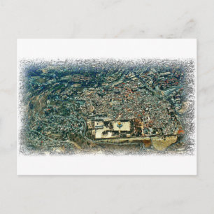 Jerusalems flygvy vykort