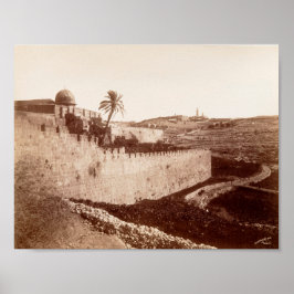 Jerusalems gamla murar och Olivberget Poster