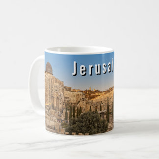 Jerusalem's Mount Olive and Al Aqsa Mosque Kaffemugg