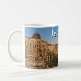Jerusalem's Mount Olive and Al Aqsa Mosque Kaffemugg