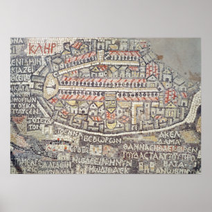 Jerusalems stad och det omgivande området poster