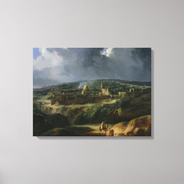 Jerusalems syn i Jehoshaphats dal Canvastryck (Framsida)