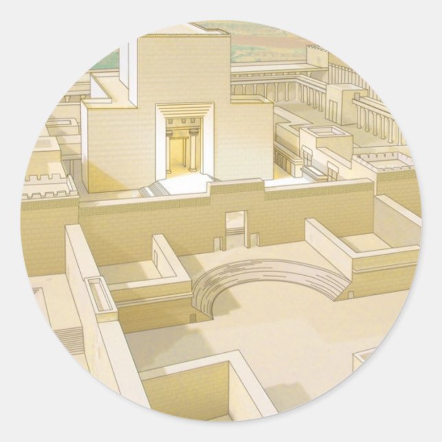 Jerusalems tempel runt klistermärke (Framsida)