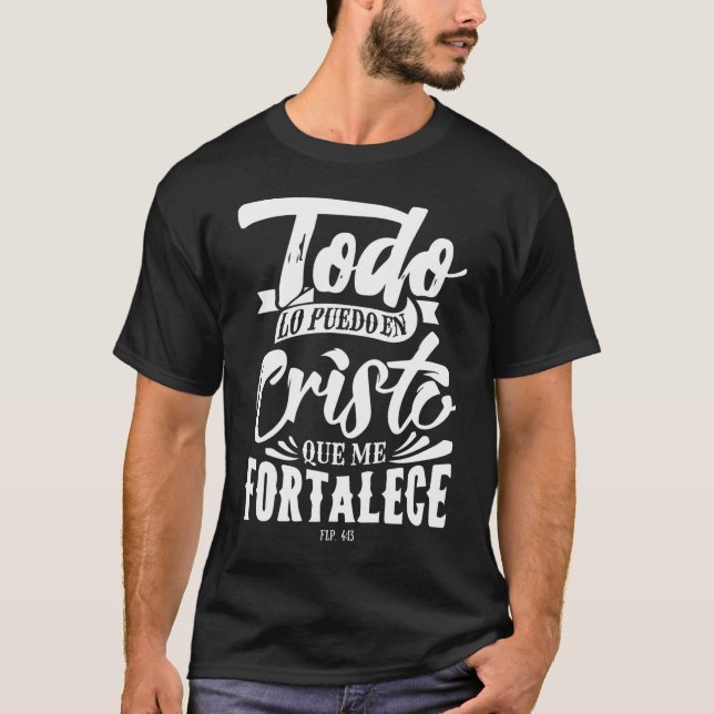 Jes Biblicos Dios Jesus Espanol Spanska för Chris T Shirt (Framsida)