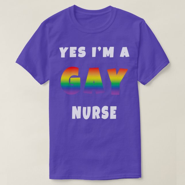 JES Ix27M A GAY NURSE T Shirt (Design framsida)