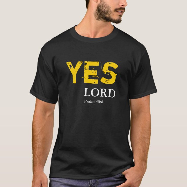 JES LORD Scripture Christian Psalm T Shirt (Framsida)