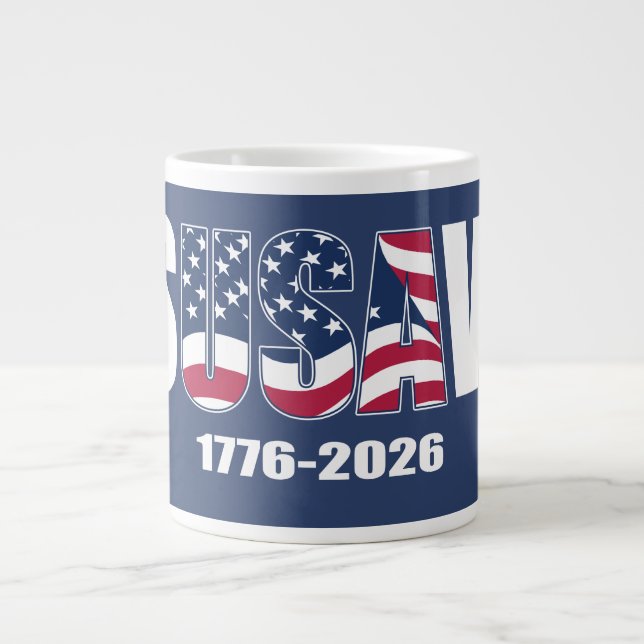 Jes USA firar 1776-2026 Jumbo Mugg (Framsidan)