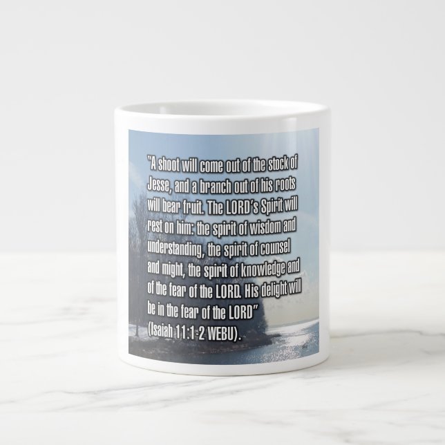 Jesaja 11:1-2 WEBU Mug Jumbo Mugg (Framsidan)