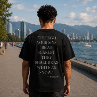 Jesaja 1:18 T-Shirt | Kristet Förlåtelse T-Shirt
