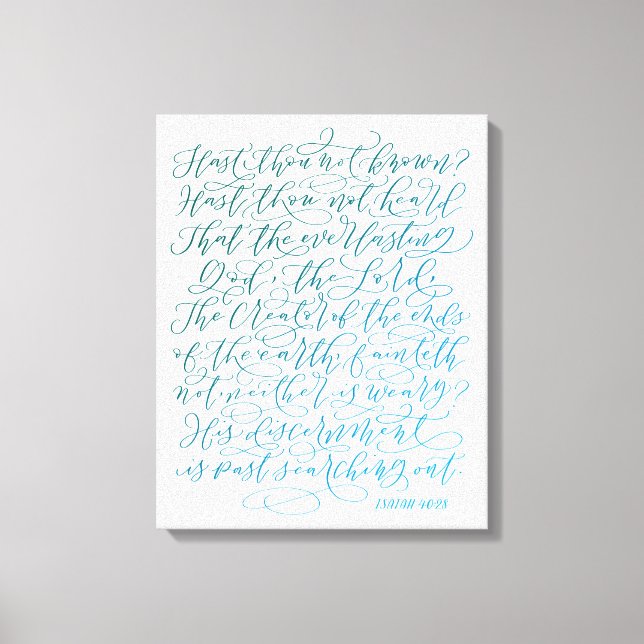 Jesaja 40:28 canvastryck (Framsida)