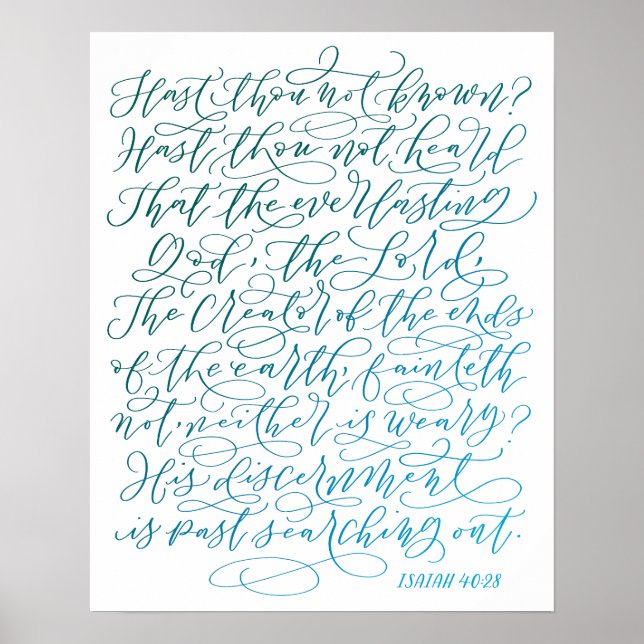 Jesaja 40:28 poster (Framsidan)