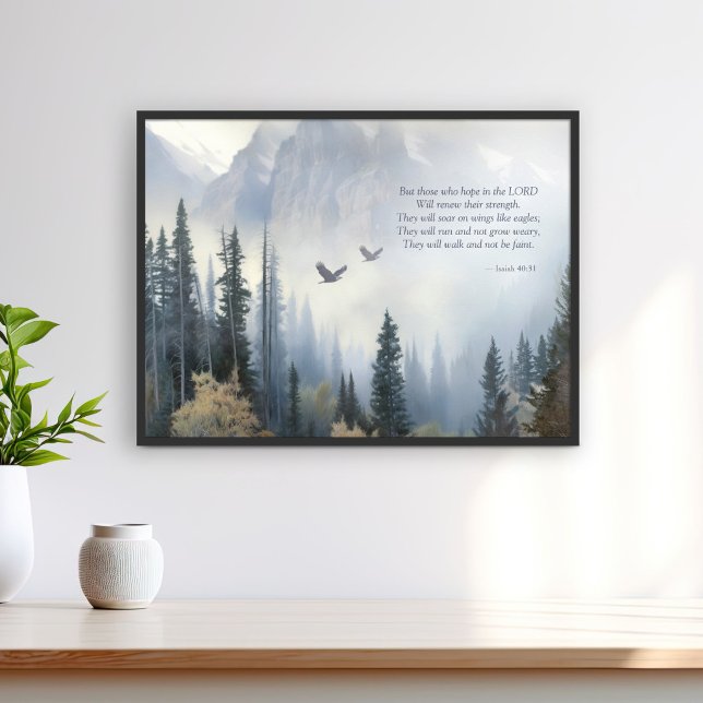 Jesaja 40 31 Sväva som örnar Skriftposter Poster (Skapare uppladdad)