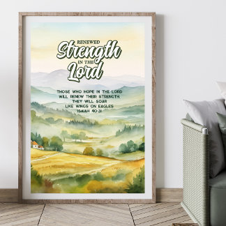Jesaja 40 Motiverande kristen bibelvers Poster