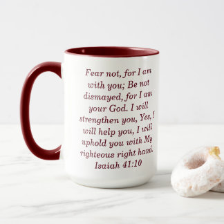 Jesaja 41:10 Anpassad Skrift Tvåtons Kaffemugg