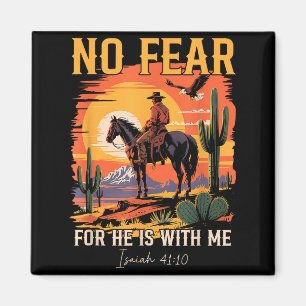 Jesaja 41_10 Cowboy Bibelvers Kristet Western Magnet