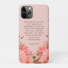 Jesaja 41:10 iPhone 11 Pro-fodral | Rosa blommor