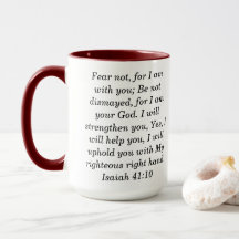 Jesaja 41:10 Personlig tvåtons kaffemugg