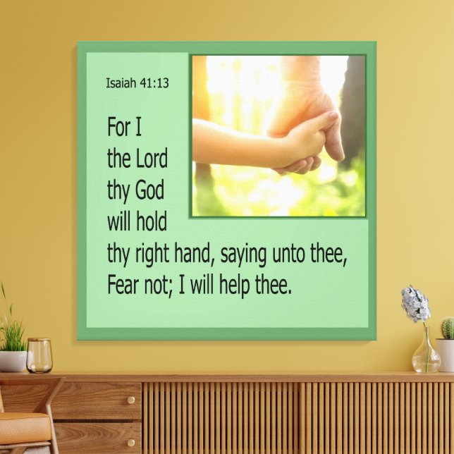 Jesaja 41:13 canvastryck (Insitu (Vardagsrum))
