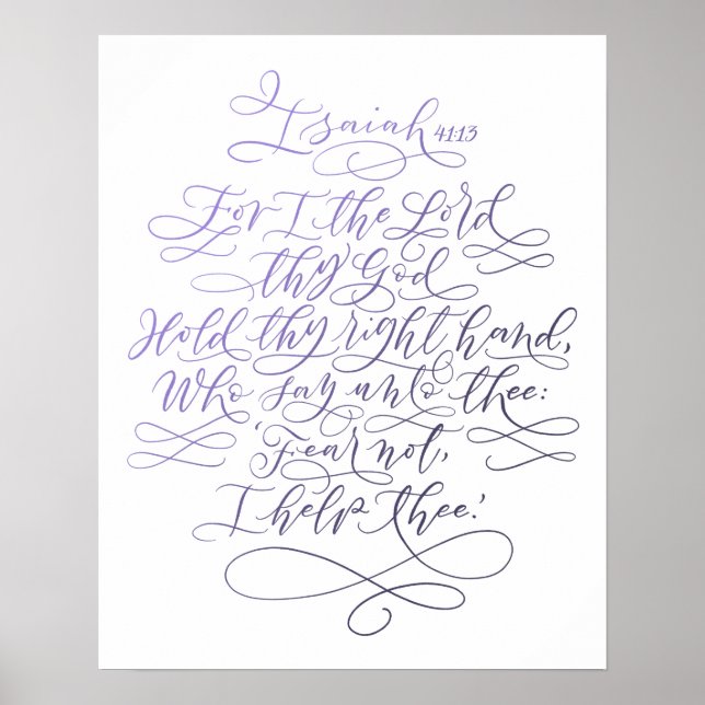 Jesaja 41:13 poster (Framsidan)