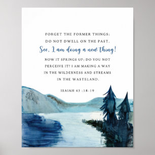 Jesaja 43:18-19 Se, jag gör något nytt Poster