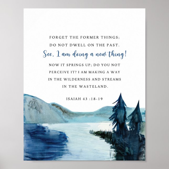 Jesaja 43:18-19 Se, jag gör något nytt Poster (Framsidan)