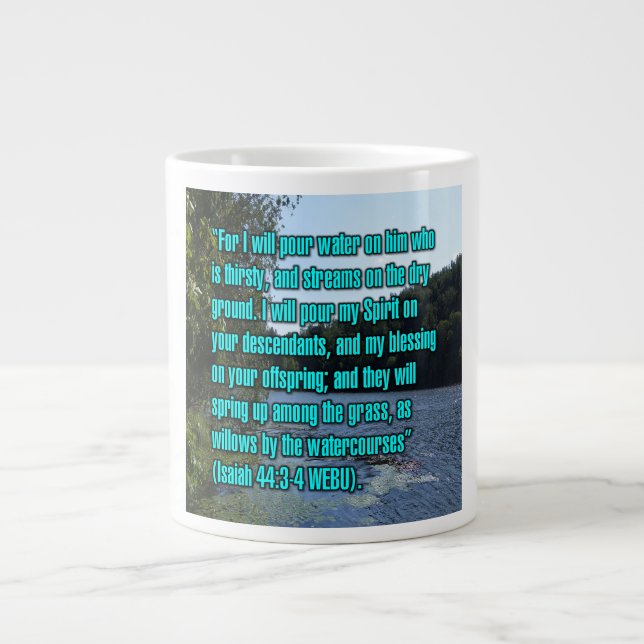 Jesaja 44:3-4 WEBU Mug Jumbo Mugg (Framsidan)