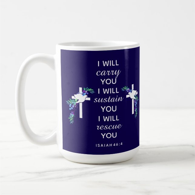 Jesaja 46:4 Inspirerande mugg (Vänster)