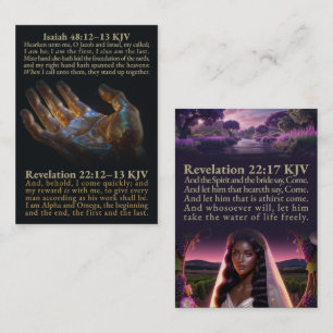 Jesaja 48:12-13, och Uppenbarelseboken 22:12-13, 1 Visitkort