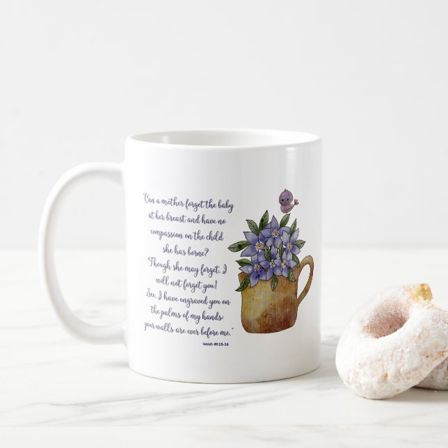 Jesaja 49 Bibelvers Skrift  Kaffemugg (Med munk)