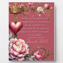 Jesaja 53:5 Bibelvers, Helande Skrift, Rosa