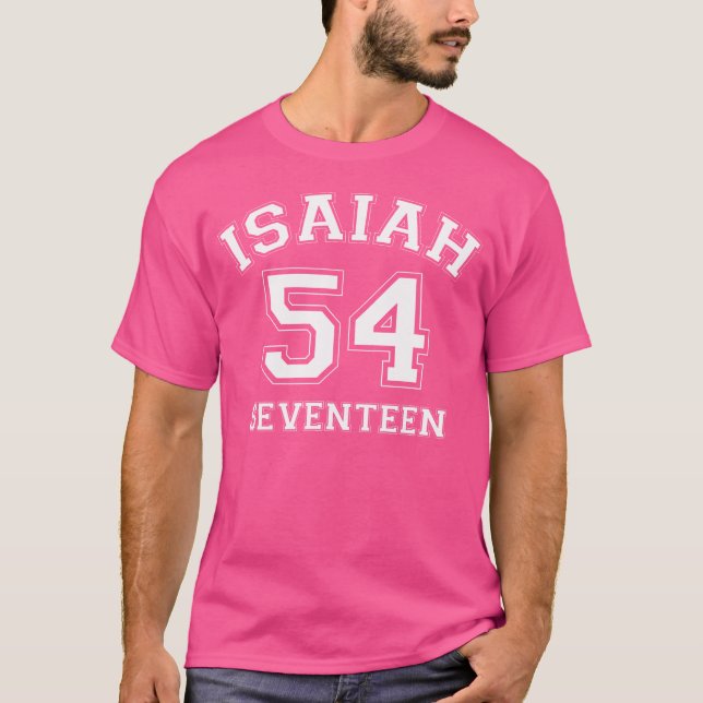 Jesaja 5417 Inget vapen format mot dig Bibelversio T Shirt (Framsida)