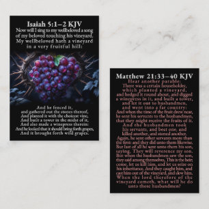 Jesaja 5:1–2 och Matteus 21:33–40 KJV Kort Box