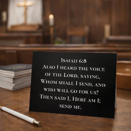 Jesaja 6:8 Här är jag, sänd mig Kristna missioner Vykort