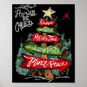 Jesaja 9_6 Och han skall kallas Jesus jul C Poster