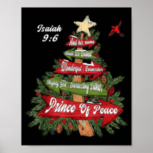 Jesaja 9_6 Och han skall kallas Jesus Xmas Tree C Poster